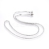 Non-Tarnish 304 Stainless Steel Singapore Chain Necklaces NJEW-F248-14A-P-1