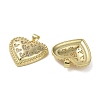 Brass Micro Pave Clear Cubic Zirconia Pendants KK-H466-08G-03-2