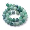 Natural & Dyed Crackle Agate Bead Strands X-G-T056-6mm-06-3