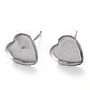 Non-Tarnish 304 Stainless Steel Stud Earring Settings STAS-J032-13-5