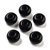 Natural Black Obsidian European Beads G-C134-04A-1
