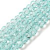 Transparent Baking Paint Glass Beads Strands DGLA-A034-T8mm-D01-1