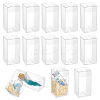 Transparent PET Tea Storage Boxes CON-WH0106-08B-1