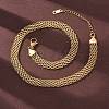 8MM 304 Stainless Steel Mesh Chain Necklaces NJEW-Q013-04G-1