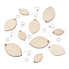 DIY Unfinished Wooden Pendant Earring Making Kits DIY-YS0001-16-15