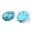 Craft Findings Dyed Synthetic Turquoise Gemstone Flat Back Teardrop Cabochons TURQ-S270-12x16mm-01-1