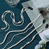 4Pcs 4 Styles Plastic Pearl with Iron Hair Clips OHAR-GF0001-36-4