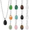 12Pcs 12 Colors Gemstone Pendant Decorations FIND-PH0004-39-1