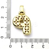 Brass Micro Pave Clear Cubic Zirconia Pendants KK-M279-01G-P-3