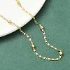 3.5MM Round Ball Brass Oval Link Chain Necklaces for Women NJEW-K271-18G-3
