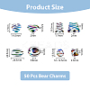DICOSMETIC 40Pcs 4 Style UV Plating Opaque Acrylic Beads SACR-DC0001-07-2