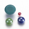 Plated Pearlized Glass Cabochons GGLA-MSMC002-08-2