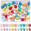 55Pcs 11 Colors Heart Pattern Plastic & Iron Push Pins Set AJEW-AR00004-1