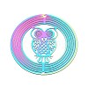 201 Stainless Steel 3D Rotating Hanging Wind Spinner STAS-T064-93-1