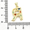 Brass Micro Pave Clear Cubic Zirconia Pendants KK-G521-01G-R-01-3