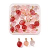 30Pcs 3 Colors Two Tone Transparent Spray Painted Glass Pendants GLAA-FP0001-27-3