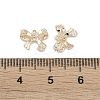 Brass Micro Pave Clear Cubic Zirconia Pendants KK-K351-46A-G-3