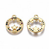 Brass Micro Pave Cubic Zirconia Charms LS-KK-Q277-074-NF-3