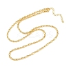 2.2MM Brass Ball Chain Necklaces for Men Women X-NJEW-L012-06G-4