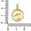 Brass Micro Pave Cubic Zirconia Pendants KK-V009-15G-01-3