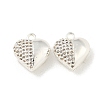 Brass Micro Pave Clear Cubic Zirconia Charms KK-Z057-05S-1