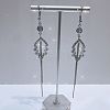 Exaggerated Clear Cubic Zirconia Tassel Dangle Earrings RO8227-1-1