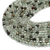 Natural Green Lodolite Quartz Beads Strands G-A260-A01-01-3