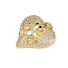 Brass Micro Pave Cubic Zirconia Pendants KK-S528-13G-2