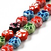 Handmade Printed Porcelain Beads X1-PORC-F005-02-4