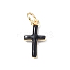 Real 18K Gold Plated Eco-Friendly Rack Plating Brass Enamel Pendants KK-F845-40G-04-1
