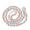 Electroplate Transparent Glass Beads Strands EGLA-N056-04A-A03-2
