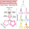 7Pcs 7 Colors Star & Heart Resin Pendant Decorations HJEW-SP0001-28-2