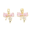 Brass Micro Pave Cubic Zirconia Pendants KK-P271-06G-B-1