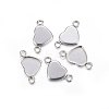 Tarnish Resistant 304 Stainless Steel Cabochon Connector Settings LS-X-STAS-P210-13P-1