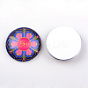 Yoga Theme Glass Cabochons X-GGLA-L011-25mm-07-2