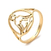 Ion Plating(IP) 304 Stainless Steel Holllow Human Adjustable Ring for Women RJEW-M149-16G-3