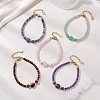 Heart Gemstone Bead Bracelets BJEW-JB13297-1