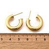 Brass Chunky C-shape Stud Earrings EJEW-G297-03C-G-3