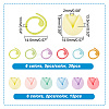 30Pcs Baking Paint Zinc Alloy Knitting Stitch Marker Rings DIY-NB0009-64-2