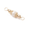 Natural Cultured Freshwater Pearl Potato Links Connector Charms PALLOY-JF04754-4