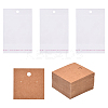 100Pcs Blank Kraft Paper Earring Display Cards CDIS-YW0001-23B-1