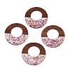 Epoxy Resin & Walnut Wood Pendants RESI-T057-09C-1