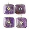 Natural Amethyst Pendants G-H318-02G-07-1