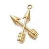 Ion Plating(IP) 304 Stainless Steel Pendants STAS-P371-025G-1