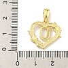 Heart Brass Pendants KK-I714-04G-U-3