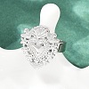 304 Stainless Steel Heart Adjustable Finger Rings for Women LS-RJEW-A074-07P-1