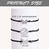 3Pcs 3 Style 430 Stainless Steel Butterfly Link Bracelets Set JB723A-3