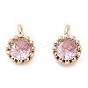 Brass Micro Pave Cubic Zirconia Charms KK-U028-19G-02-1