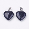 Synthetic Blue Goldstone Pendants G-G956-B11-FF-2