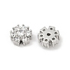 Brass Micro Pave Clear Cubic Zirconia Cabochons KK-P302-13P-2